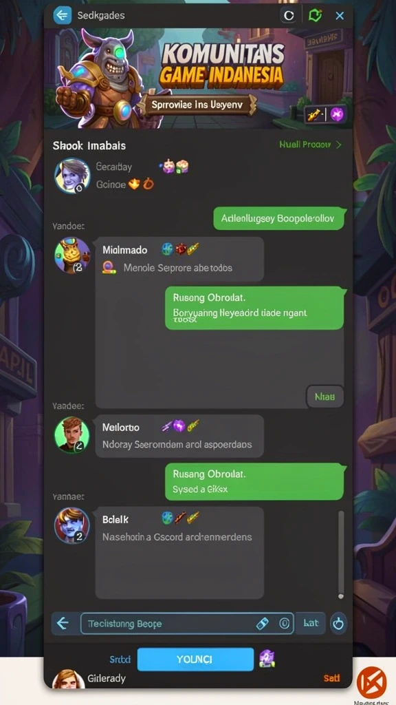 55rp - Gambaran pemain yang sedang berinteraksi di dalam game.